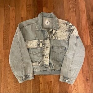 Vintage distressed jean jacket